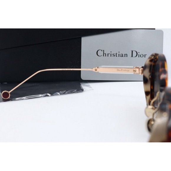 New Christian Dior Umbrage 0X3 HM3 Round Havana Gold Sunglasses Pink Len… - Picture 10 of 12